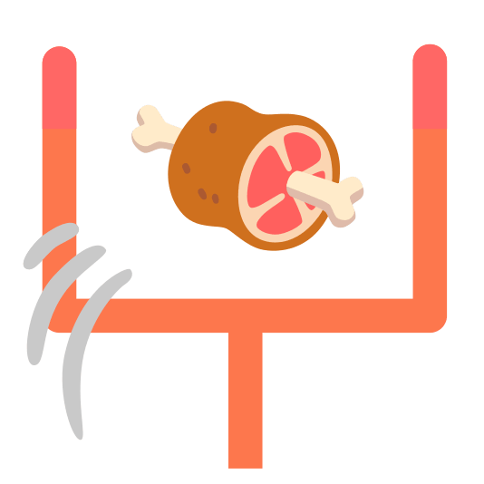 football meat on bone