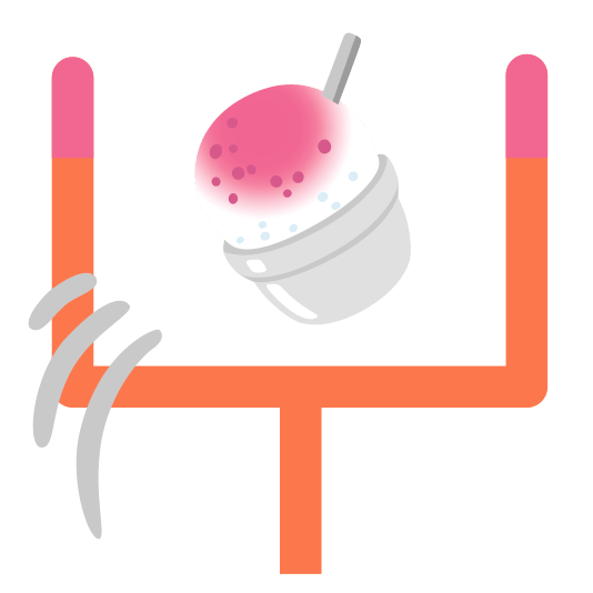 football shaved ice