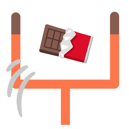 football chocolate bar