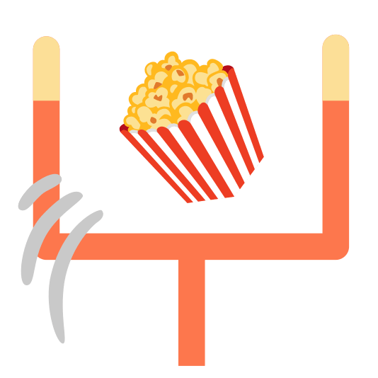 football popcorn