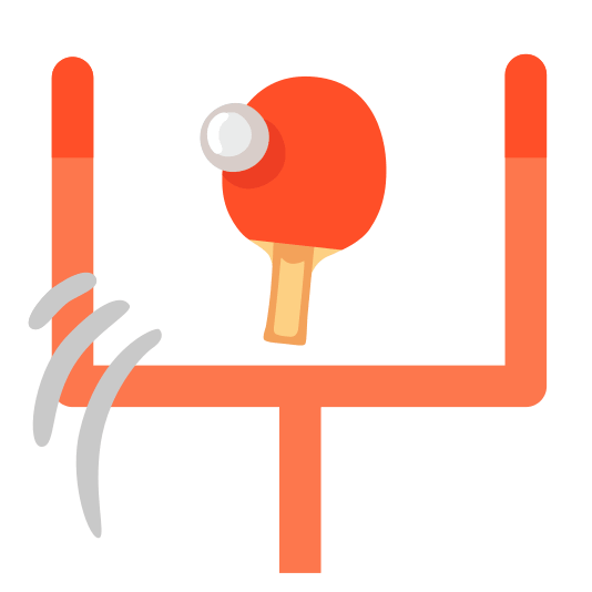 football table tennis paddle and ball