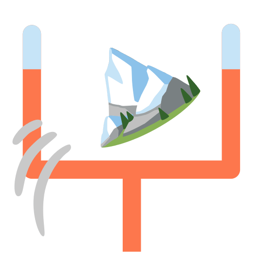 football snow capped mountain