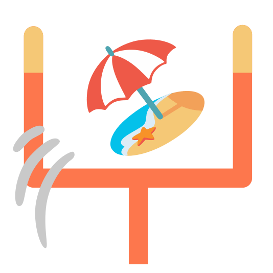 football beach with umbrella