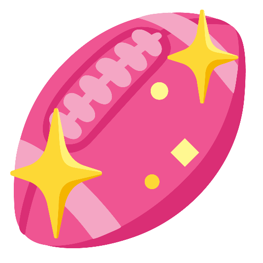 football sparkling heart