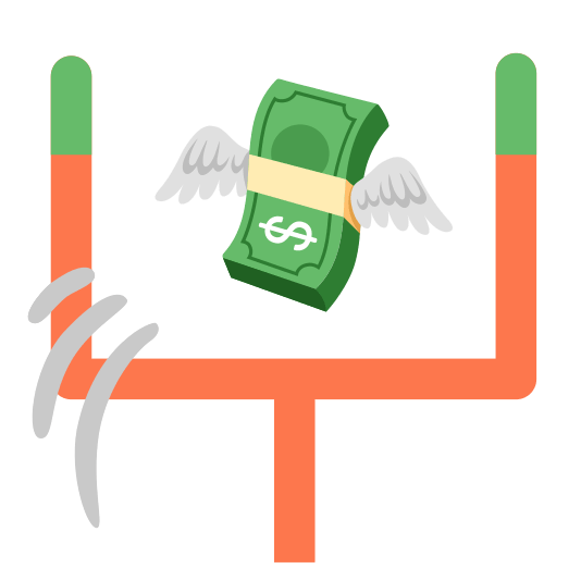 football money with wings