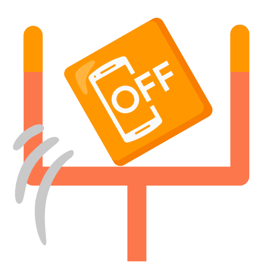 football mobile phone off