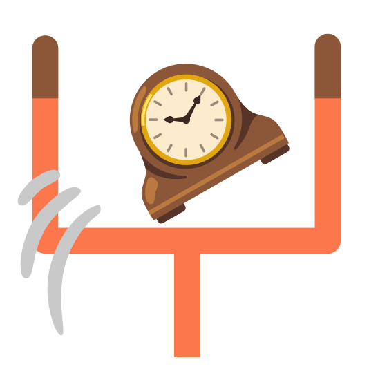 football mantelpiece clock
