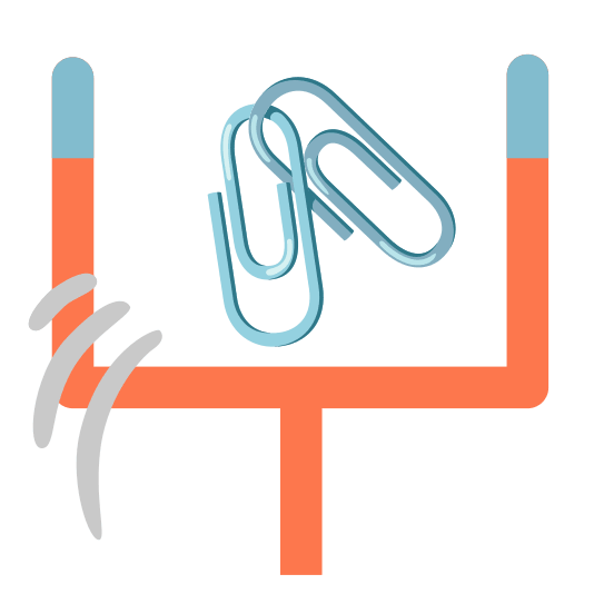 football linked paperclips