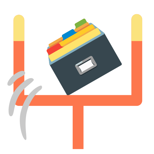 football card file box