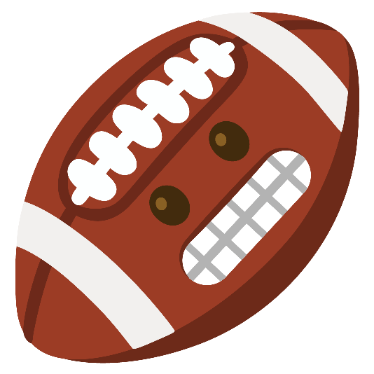 football grimacing