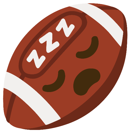 football sleeping
