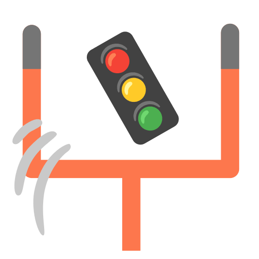 football vertical traffic light