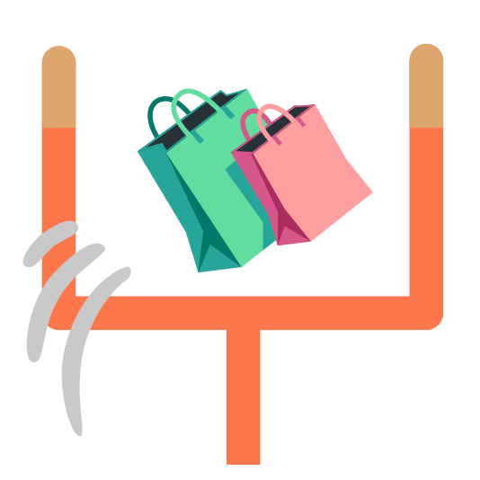 football shopping bags