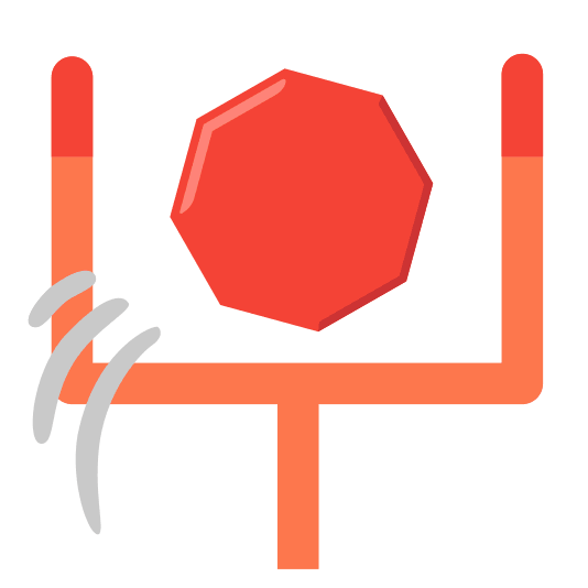 football octagonal sign