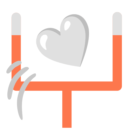 football white heart