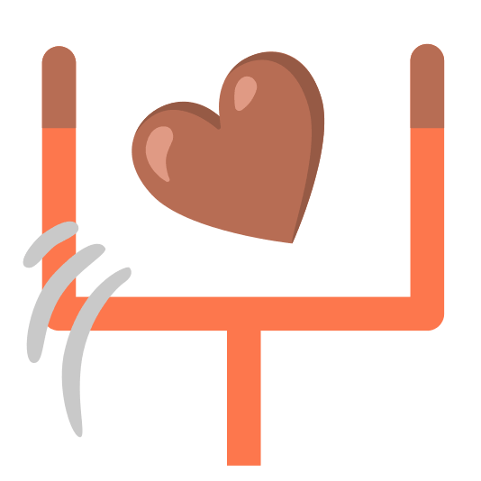 football brown heart