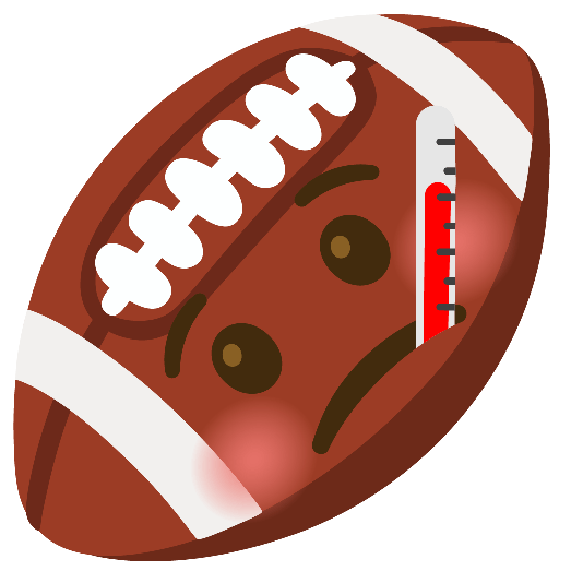 football face with thermometer