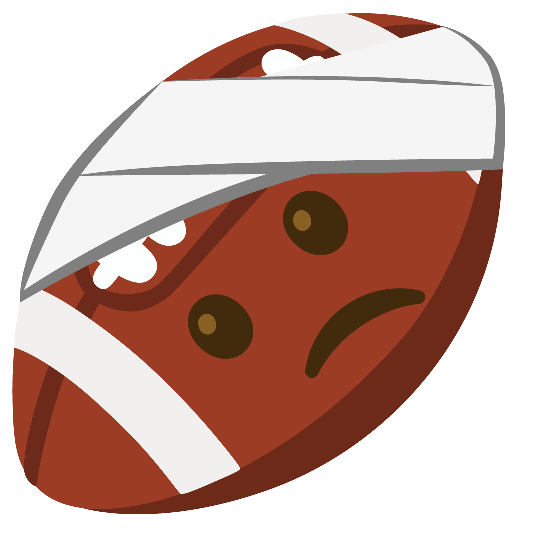 football face with head bandage