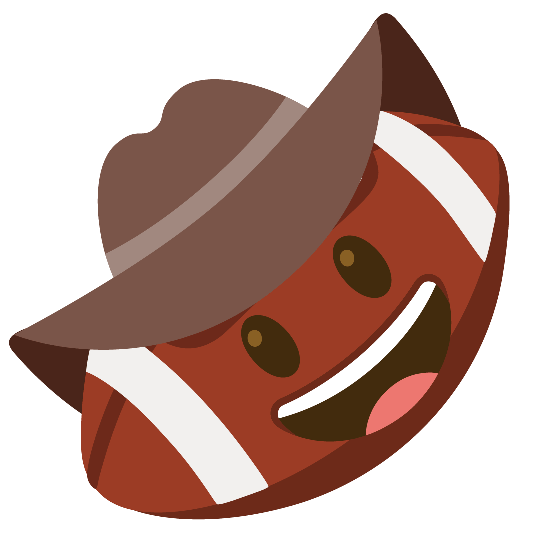 football face with cowboy hat