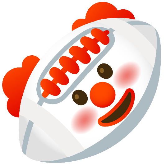 football clown face