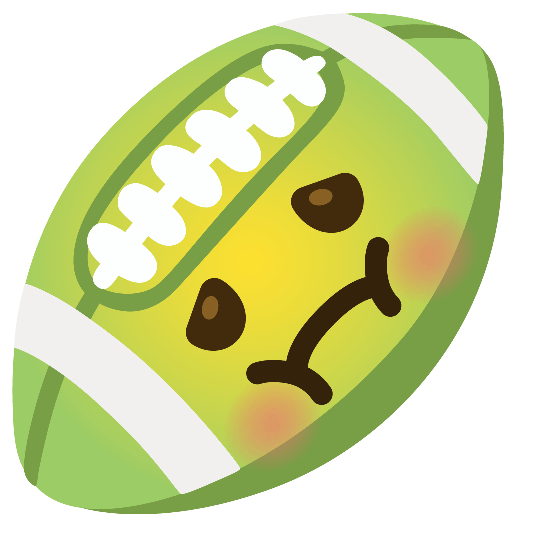 football nauseated face