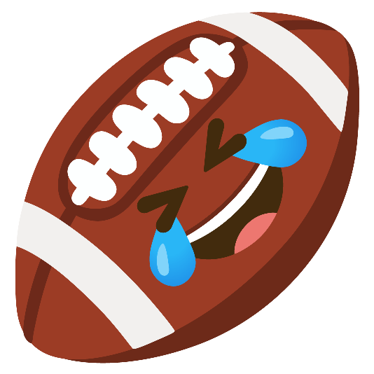 football rolling on the floor laughing