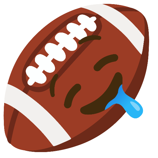 football drooling face