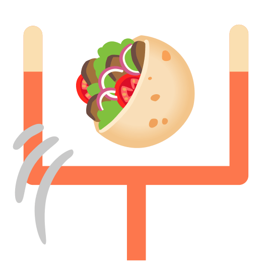 football stuffed flatbread