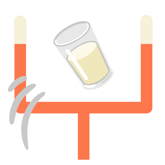 football glass of milk
