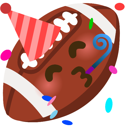 football partying face