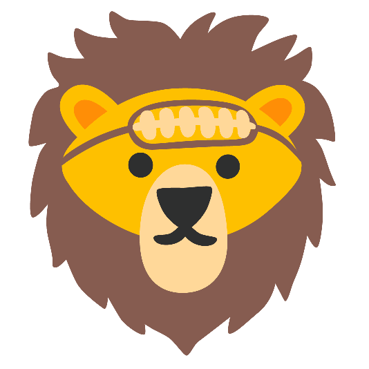 football lion face