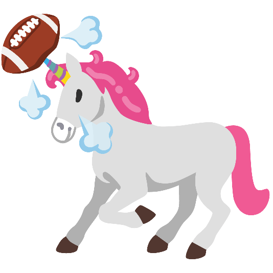 football unicorn face
