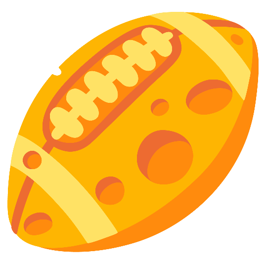 football cheese wedge