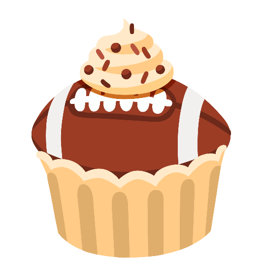 football cupcake