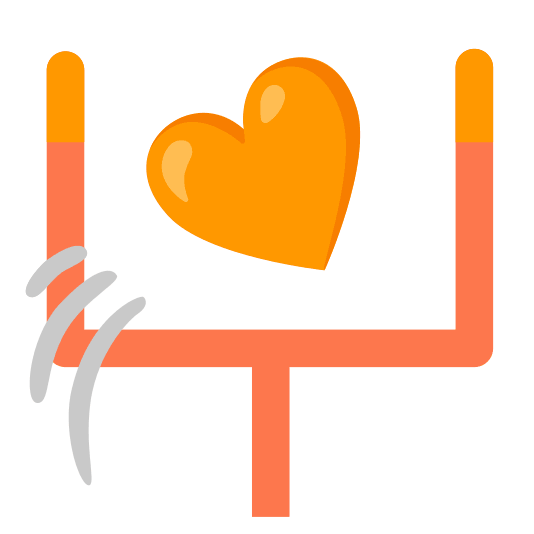 football orange heart