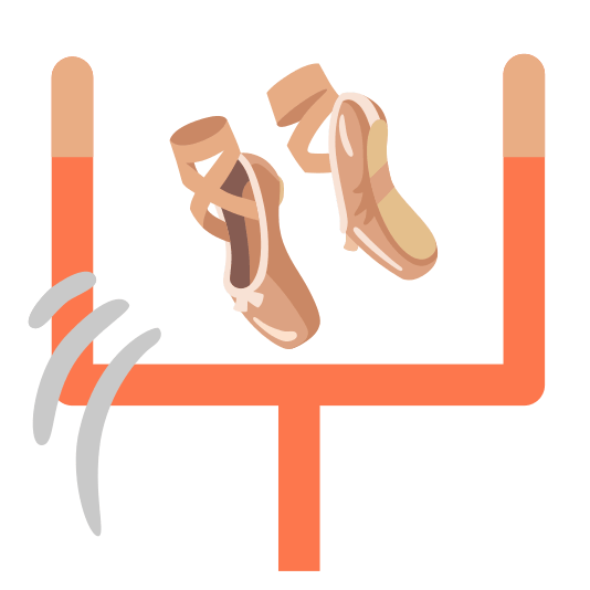 football ballet shoes