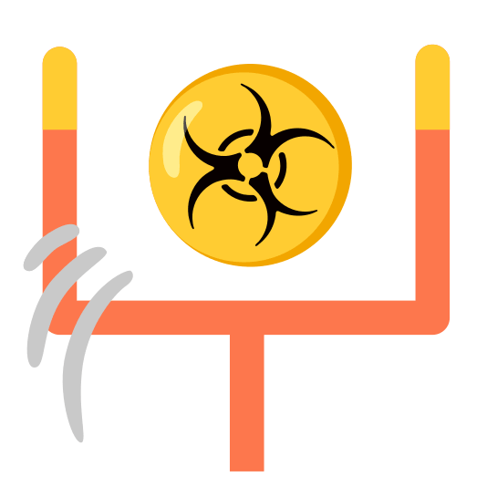 football biohazard sign