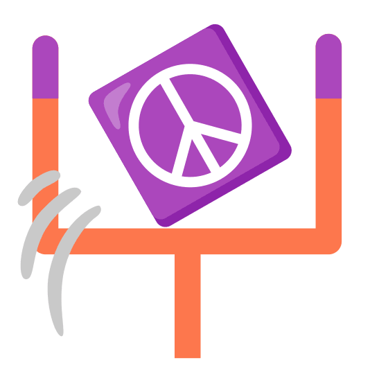 football peace symbol