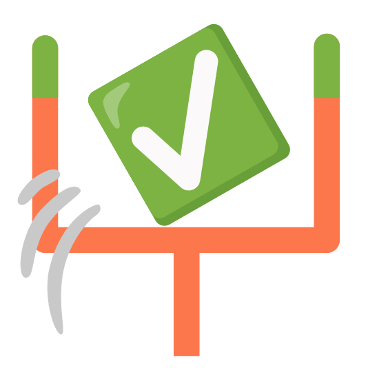 football white check mark