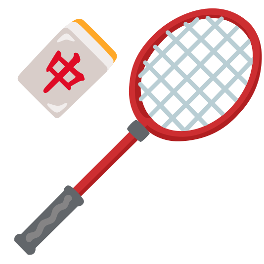 badminton racquet and shuttlecock mahjong