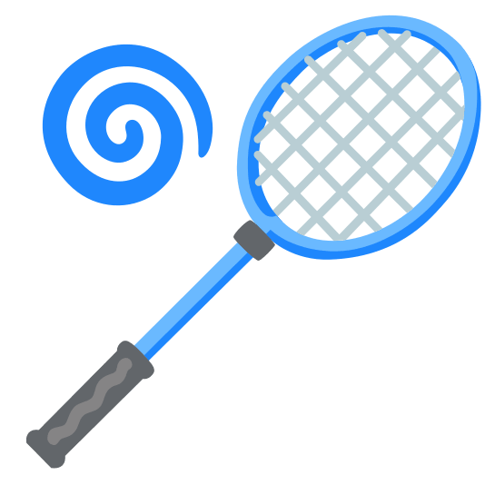 badminton racquet and shuttlecock cyclone