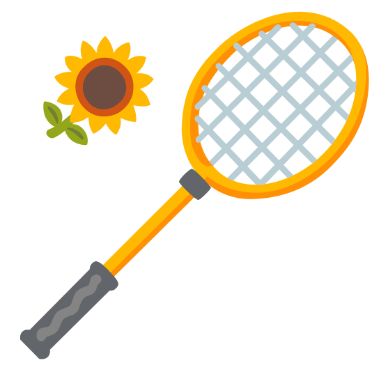 badminton racquet and shuttlecock sunflower