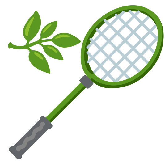 badminton racquet and shuttlecock herb
