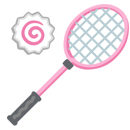 badminton racquet and shuttlecock fish cake