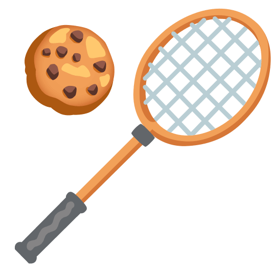 badminton racquet and shuttlecock cookie