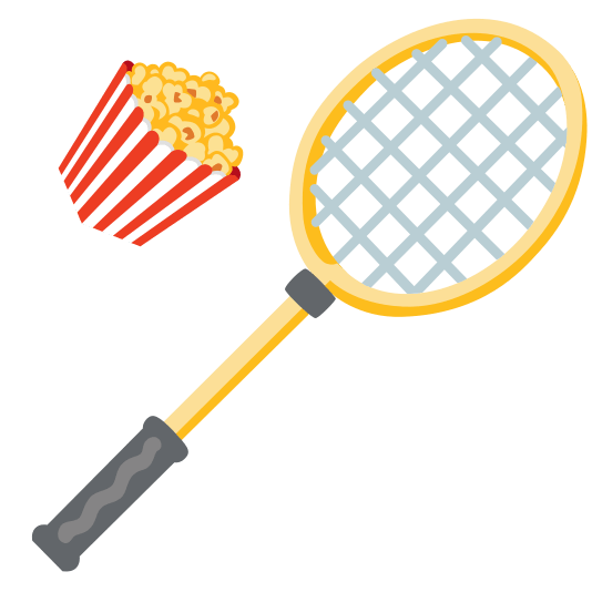 badminton racquet and shuttlecock popcorn