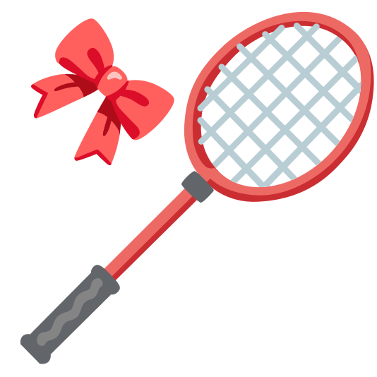badminton racquet and shuttlecock ribbon