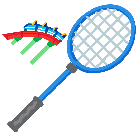 badminton racquet and shuttlecock roller coaster