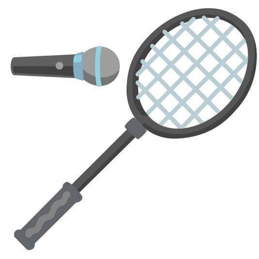 badminton racquet and shuttlecock microphone