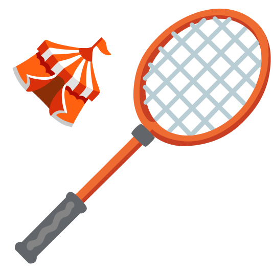badminton racquet and shuttlecock circus tent